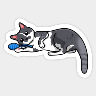 Ash the Cat as a Cute Cartoon Sticker